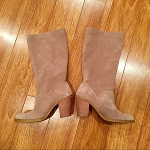 NWT - Cream Suede Mid-Calf Boots